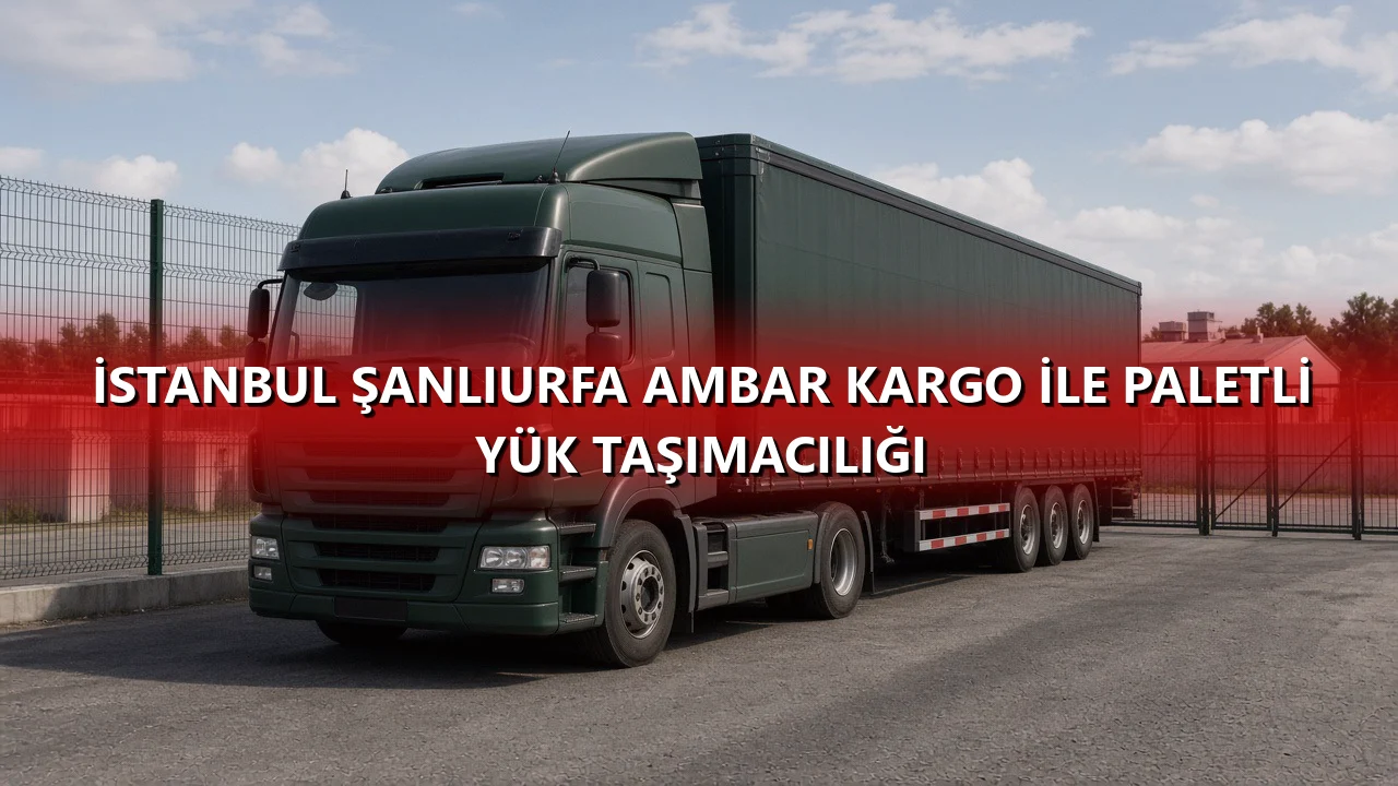 İstanbul Şanlıurfa Ambar Kargo İle Paletli Yük Taşımacılığı